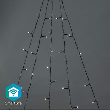 Nedis SmartLife Julelys | Tre | Wi-Fi | Varm Hvit | 200 LED's | 20.0 m | 5 x 4 m | Android™ / IOS