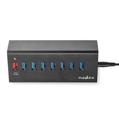 Nedis USB-hub | USB Micro-B Female | USB-A Hun | 8-Port port(s) | QC3.0 / USB 3.2 Gen 1 | Nettstrøm drevet / USB-Strøm | 5 Gbps | 8x USB