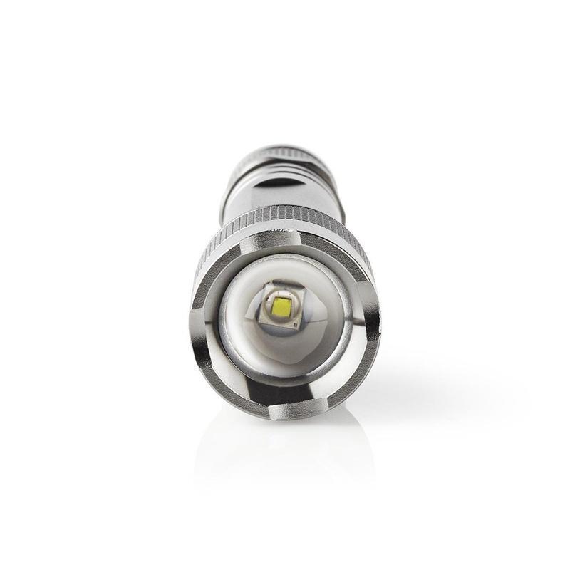 Nedis LED lommelykt | Batteri drevet | 4,5 V | 3 W | 2x AA | batterier følger med | Nominell lysfluks: 150 lm | Lysrekkevidde: 120 m | Strålevinkel: 46.1 ° | 10000 Omkoblingssykluser