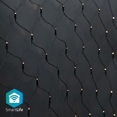 Nedis SmartLife Julelys | Nett | Wi-Fi | Varm Hvit | 280 LED's | 3.00 m | 3 x 2 m | Android™ / IOS