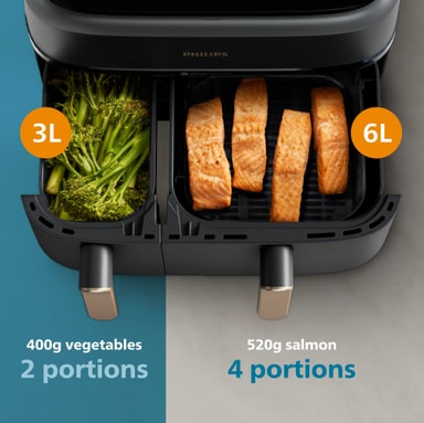 200 Fogli Carta Forno Per Philips Airfryer Dual Basket 3000/5000 (6L+3L), Antiaderente