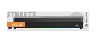 Streetz SB100 Bluetooth-lydplanke, RGB-lys, micro SD-spor