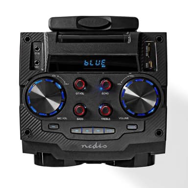 Nedis Bluetooth® Party Speaker | Maksimal batteritid: 6.5 timer | 120 W | Bære håndtak | Party lys | Equalizer | Sort