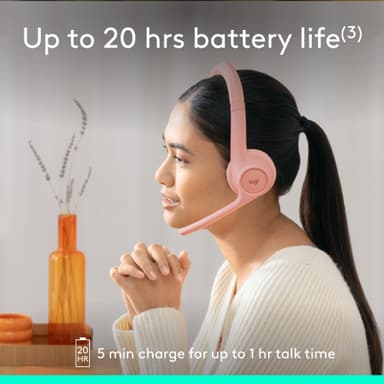 Logitech Zone 300 trådløst headset (rose)
