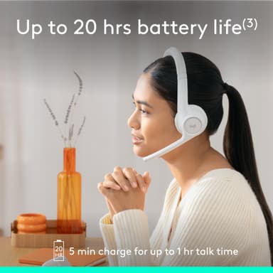 Logitech Zone 300 trådløst headset (off white)