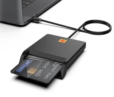 NÖRDIC USB-C Smartkort og SIM-kortleser ISO7816 ID-kort EMV Kredittkort
