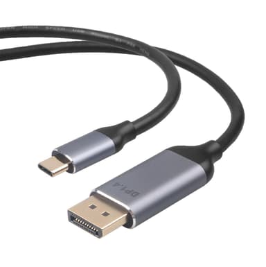NÖRDIC 2m USBC til DP 1.4 kabel 8K30Hz 4K120Hz 32.4Gbps HBR3 HDR10