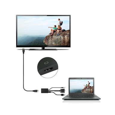 NÖRDIC VGA til HDMI adapter 1080p 60Hz HDCP 1.2