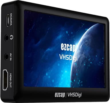Ezcap Video til Digital Converter, CVBS Video Recorder med LCD-skjerm, Portable Composite CVBS AV Video Recorder Analog til Digital Converter