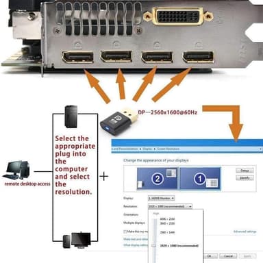 NÖRDIC Dummy Plug DisplayPort 4K Display Emulator