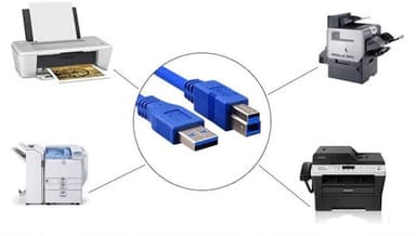 NÖRDIC USB 3.1 Kabel USB A til USB B 1M Blå USB-skriverkabel