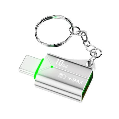 NÖRDIC USB-A OTG hunn- til USB C-hannadapter USB 3.2 Gen 2 10 Gbps, sølv