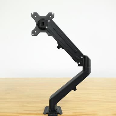 NÖRDIC Monitorarm Table Bracket med gassfjær for 1 skjerm, 17 ""-27"", aluminium og stål, svart, skjermbrakett