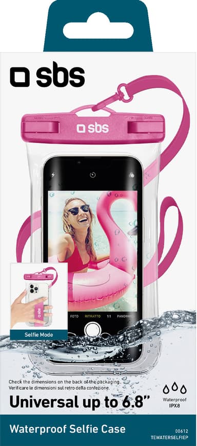 SBS 6,8" universalt vanntett deksel (rosa)