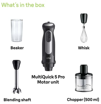 Braun MultiQuick 5 Pro stavmikser MQ55.236M (sort)