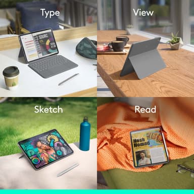 Logitech Combo Touch tastaturdeksel for iPad Air 11 (M2) (grå)