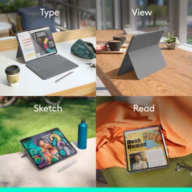 Logitech Combo Touch tastaturdeksel for iPad Air 13 (M2) (grå)