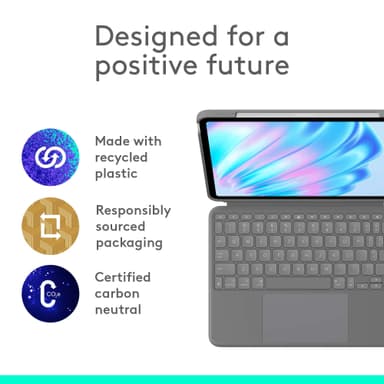 Logitech Combo Touch tastaturdeksel for iPad Air 11 (M2) (grå)