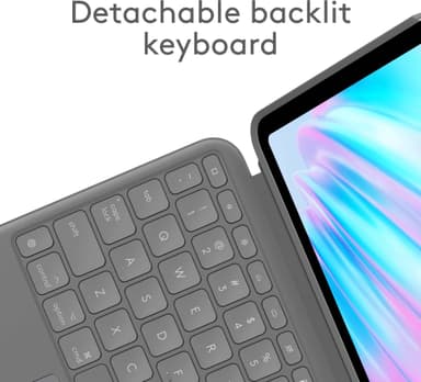 Logitech Combo Touch tastaturdeksel for iPad Air 11 (M2) (grå)
