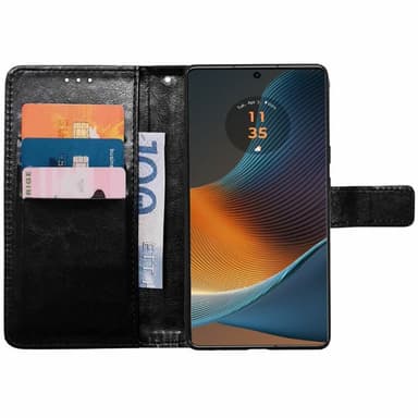 Lommebokdeksel 3-kort Motorola Edge 50 Fusion - Sort