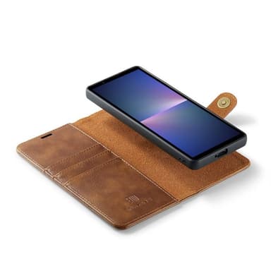 Mobil lommebok DG-Ming 2i1 Sony Xperia 10 VI - Brun