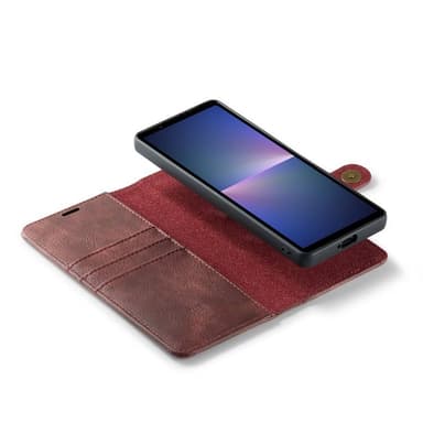 Mobil lommebok DG-Ming 2i1 Sony Xperia 10 VI - Rød