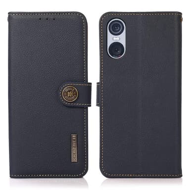 Mobil lommebok 3-korts lær RFID Sony Xperia 10 VI - Blå