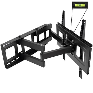 TV-veggfeste for 32-55 tommer (81-140 cm) kan vinkles og vris dobbelarmet - svart