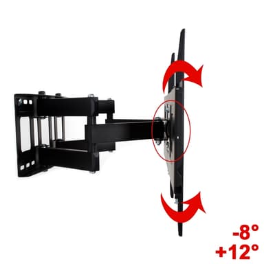 Veggfeste for 32-65 tommer (81-165 cm) kan vinkles og vris - svart