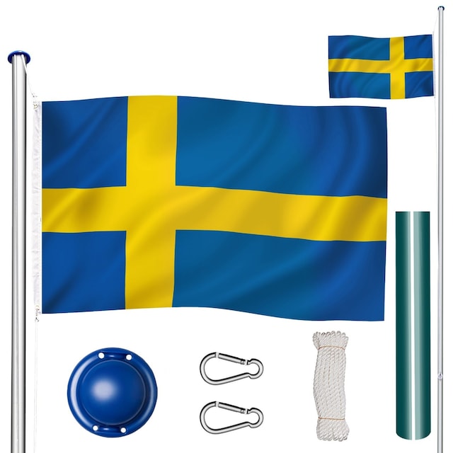 Aluminium flaggstang - Sverige