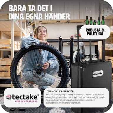 Verktøykoffert på hjul Stefan - svart