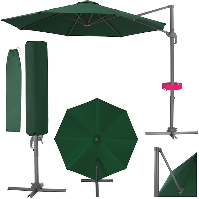 Parasoll Daria med beskyttelsestrekk - grønn