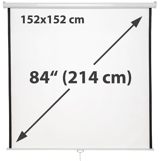 Projektor lerret - 152 x 152 cm