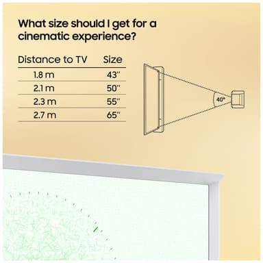 Samsung 43" LS01D The Serif 4K QLED Smart TV (2024, skyhvit)