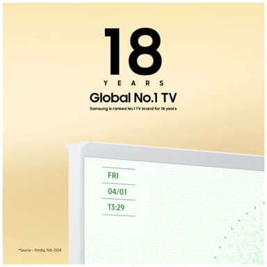 Samsung 43" LS01D The Serif 4K QLED Smart TV (2024, skyhvit)