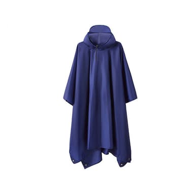 Multifunksjonell regnponcho med hette / campingpresenning / ly for fotturer og camping
