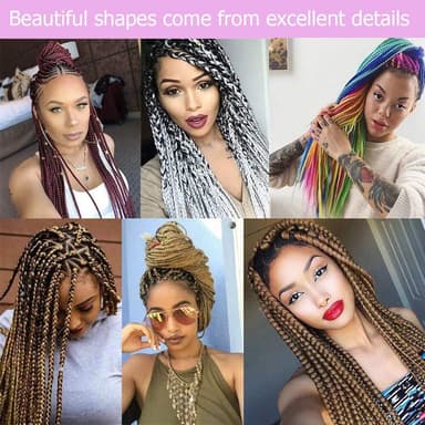 INF Jumbo braid hair extensions twist flette hår Sort