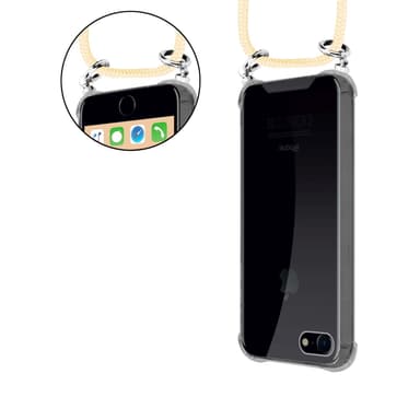 iPhone 7 / 7S / 8 / SE 2020 Deksel med Halskjede (gul)
