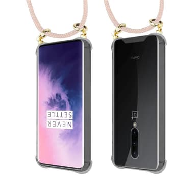 OnePlus 7 PRO Deksel med Halskjede (rosa)