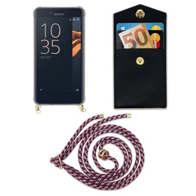 Sony Xperia X COMPACT Deksel med Halskjede (rød)