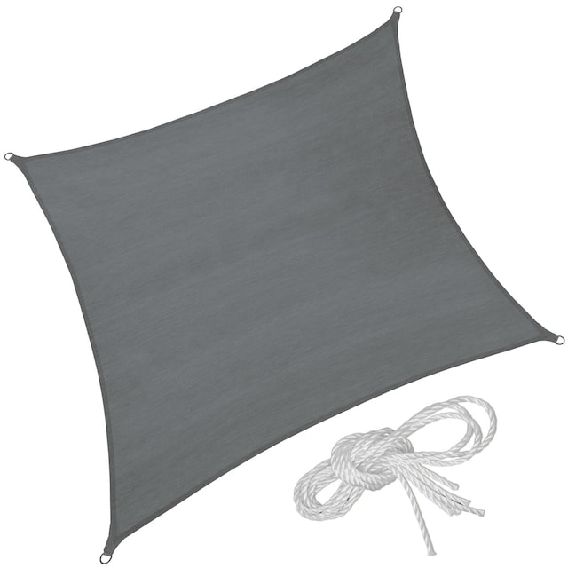 Solseil firkant, grå - 540 x 540 cm