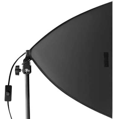 2x Studiolys + softbox , stativ og veske - svart
