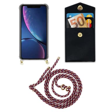 iPhone 11 Deksel med Halskjede (rød)