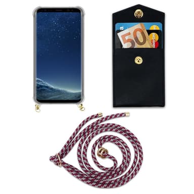 Samsung Galaxy S8 PLUS Deksel med Halskjede (rød)