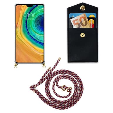 Huawei MATE 30 Deksel med Halskjede (rød)