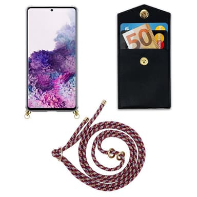 Samsung Galaxy A71 5G Deksel med Halskjede (rød)