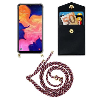 Samsung Galaxy A10 / M10 Deksel med Halskjede (rød)