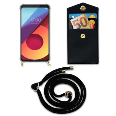LG Q6 / G6 MINI Deksel med Halskjede (svart)