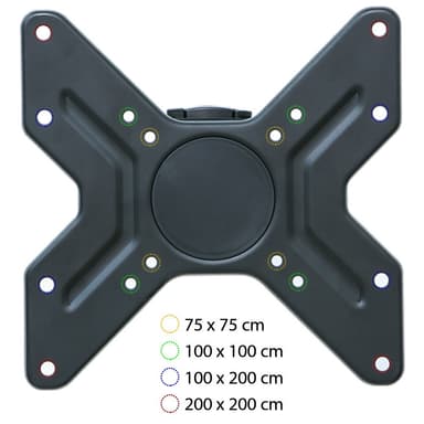 Veggfeste for 14-37 tommer (36-94 cm) kan vinkles og vris 2 armer - svart