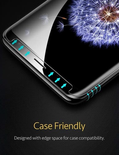 Skjermbeskytter Samsung Galaxy S9 Herdet Glass Svart